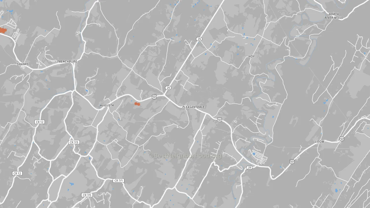 Bike Grade map of 26704, WV