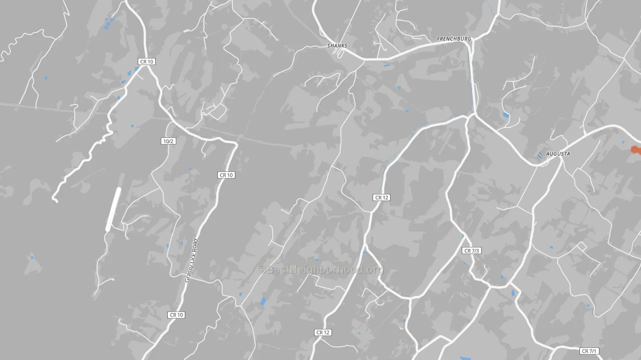 Bike Grade map of 26761, WV