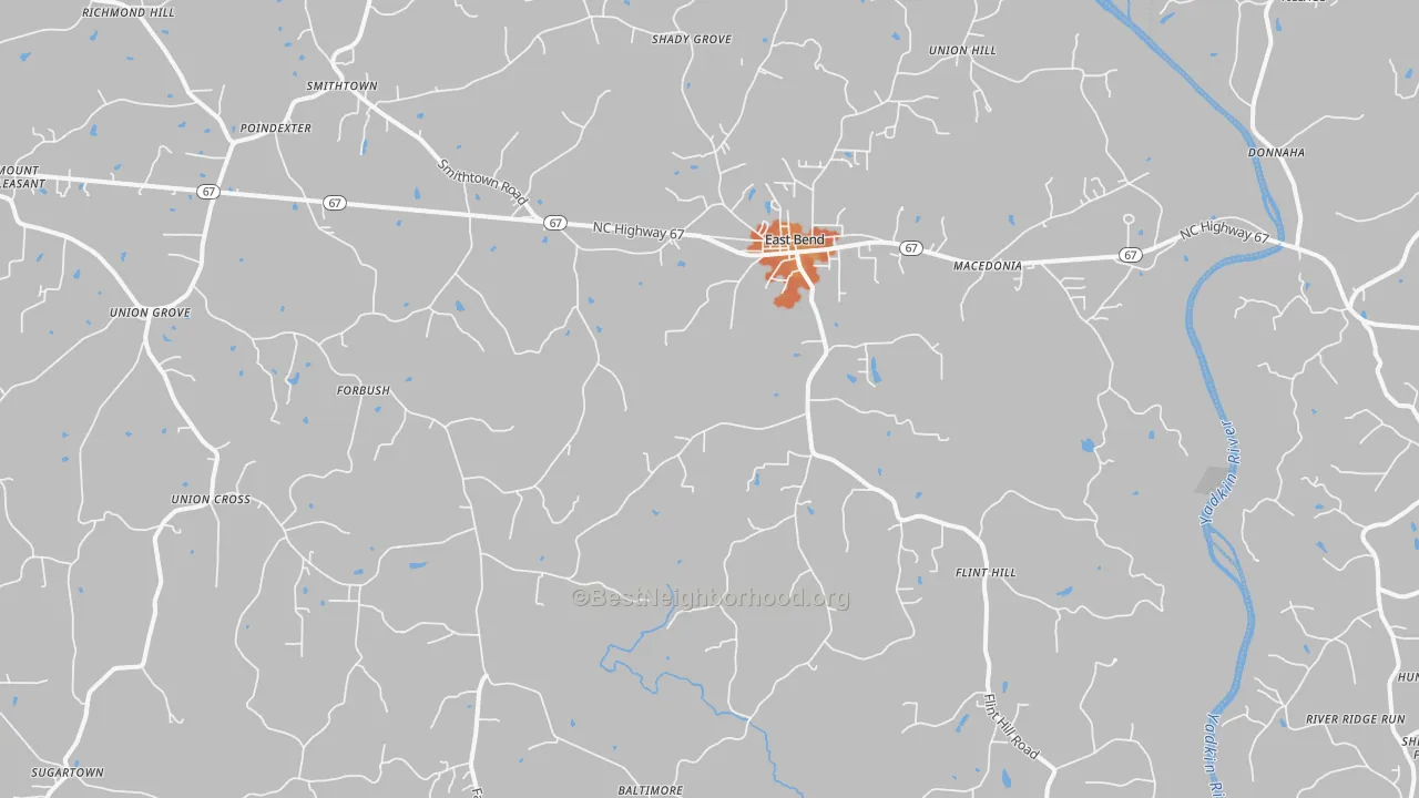 Bike Grade map of 27018, NC