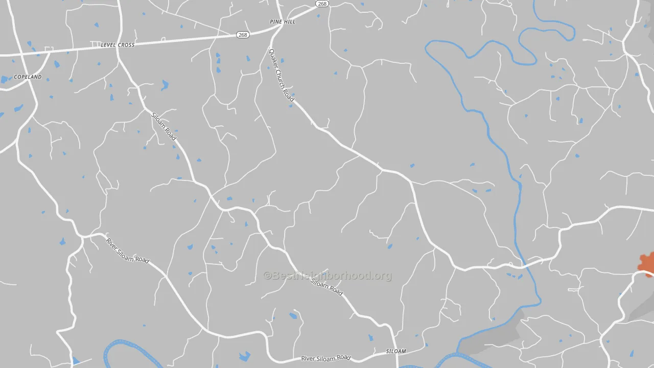 Bike Grade map of 27047, NC