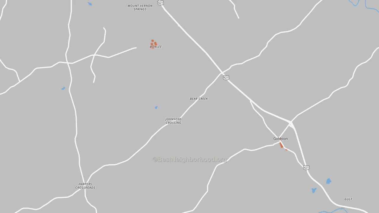 Bike Grade map of 27207, NC