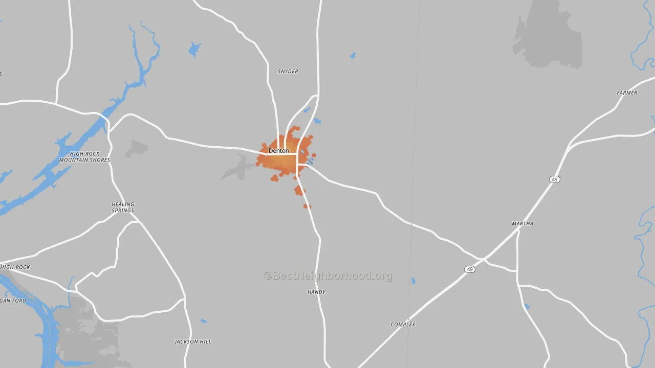 Bike Grade map of 27239, NC