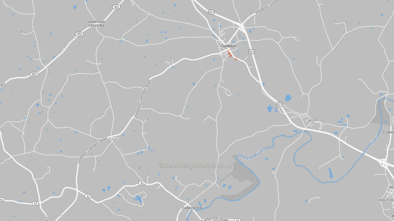 Bike Grade map of 27252, NC