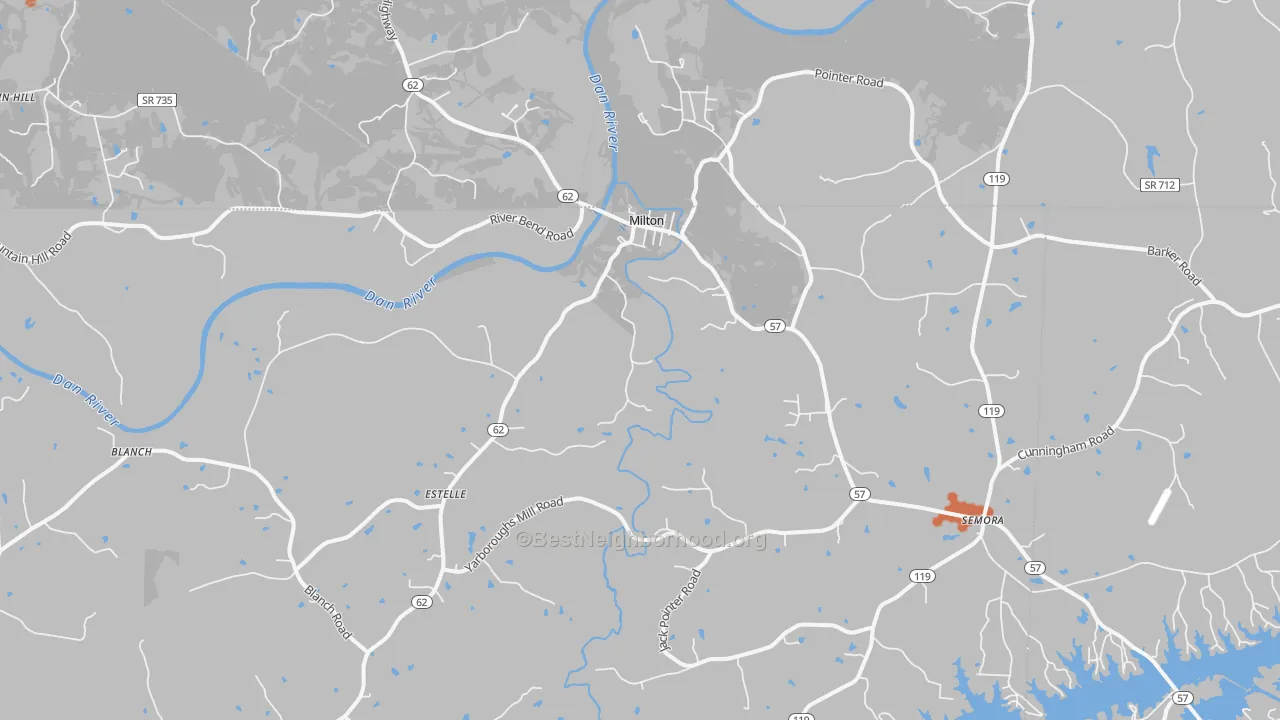 Bike Grade map of 27305, NC