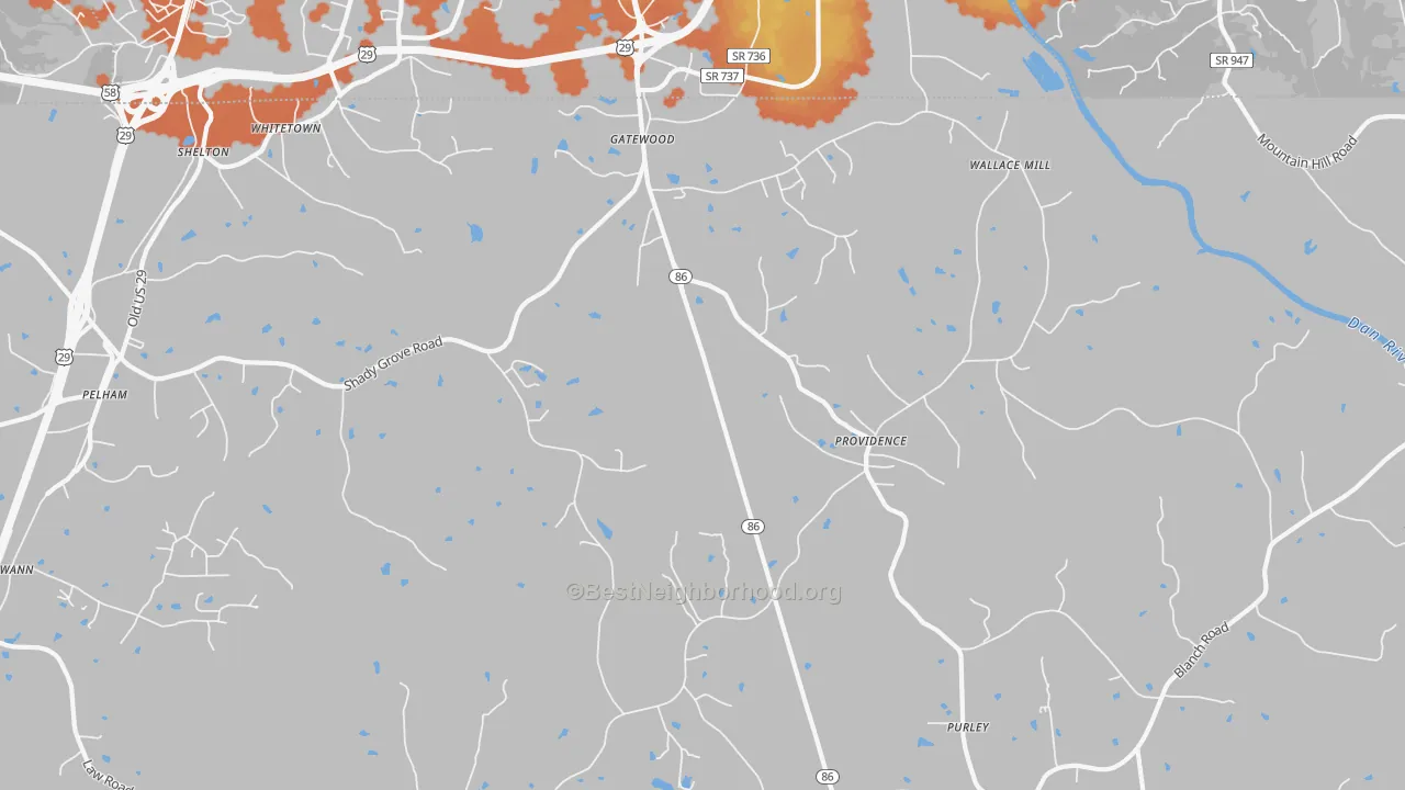 Bike Grade map of 27315, NC