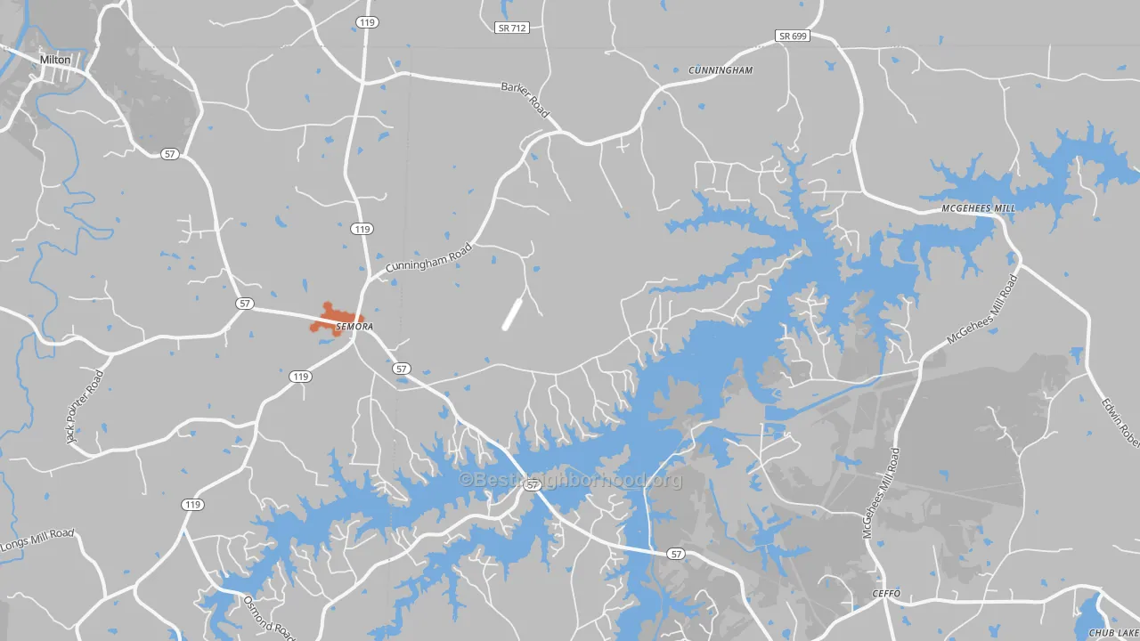 Bike Grade map of 27343, NC