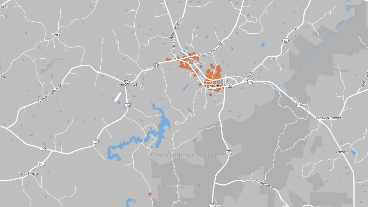 Bike Grade map of 27379, NC