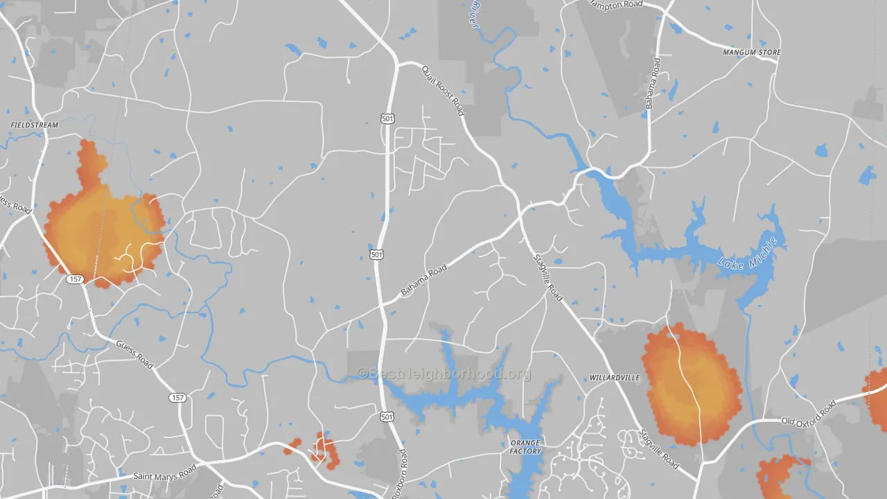 Bike Grade map of 27503, NC
