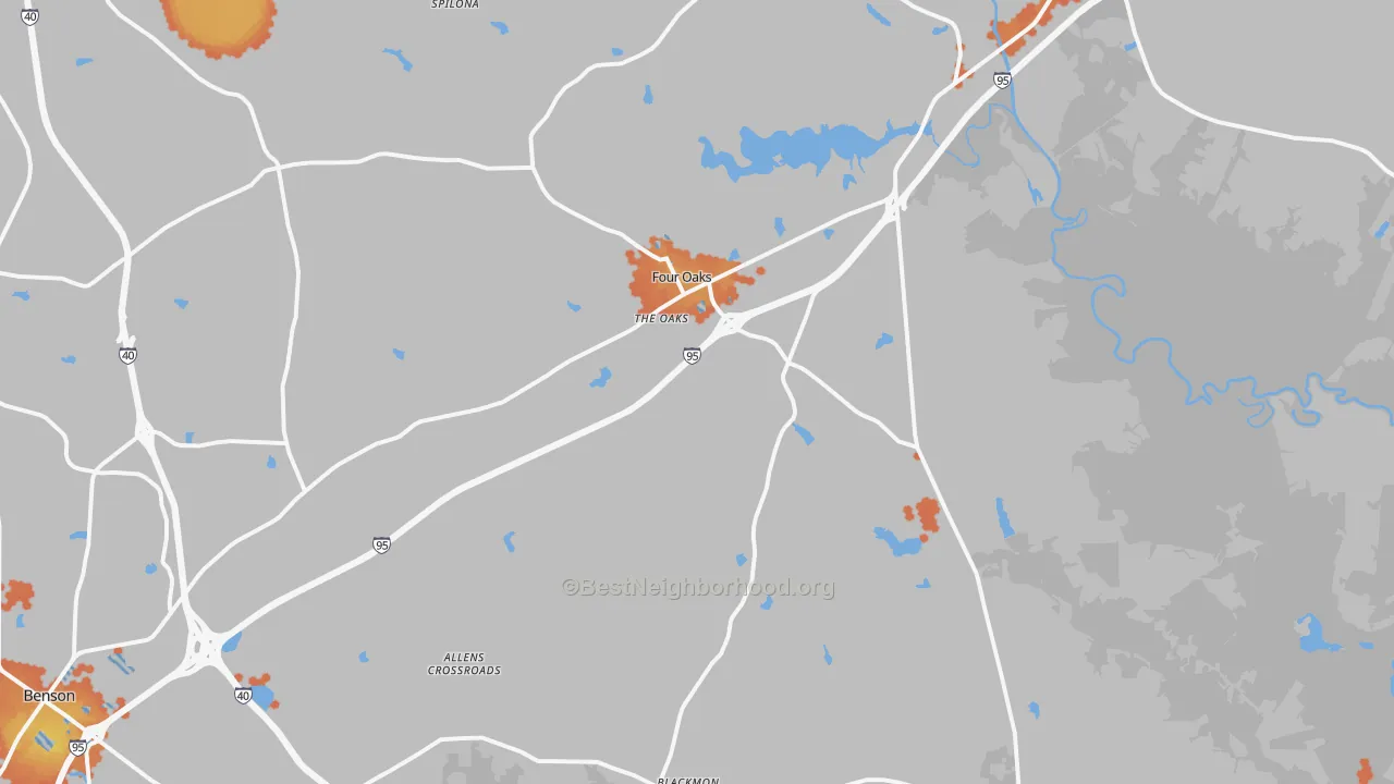 Bike Grade map of 27524, NC