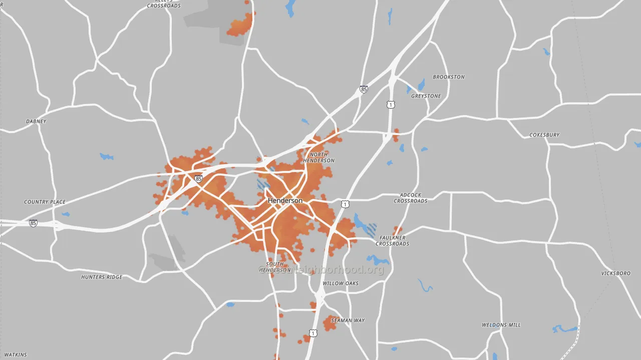 Bike Grade map of 27537, NC