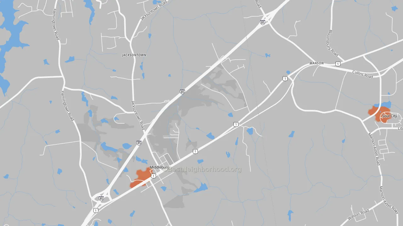Bike Grade map of 27556, NC