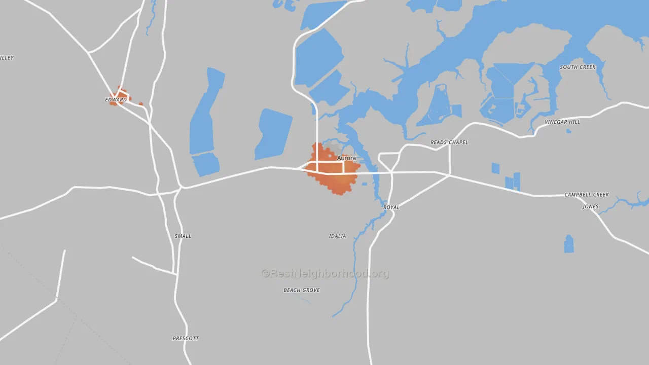 Bike Grade map of 27806, NC