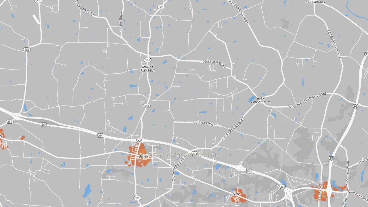 Bike Grade map of 27807, NC