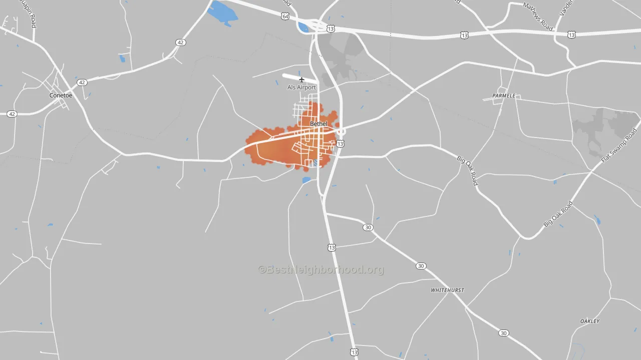 Bike Grade map of 27812, NC