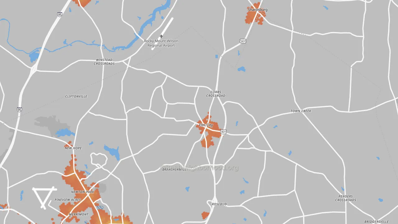 Bike Grade map of 27822, NC