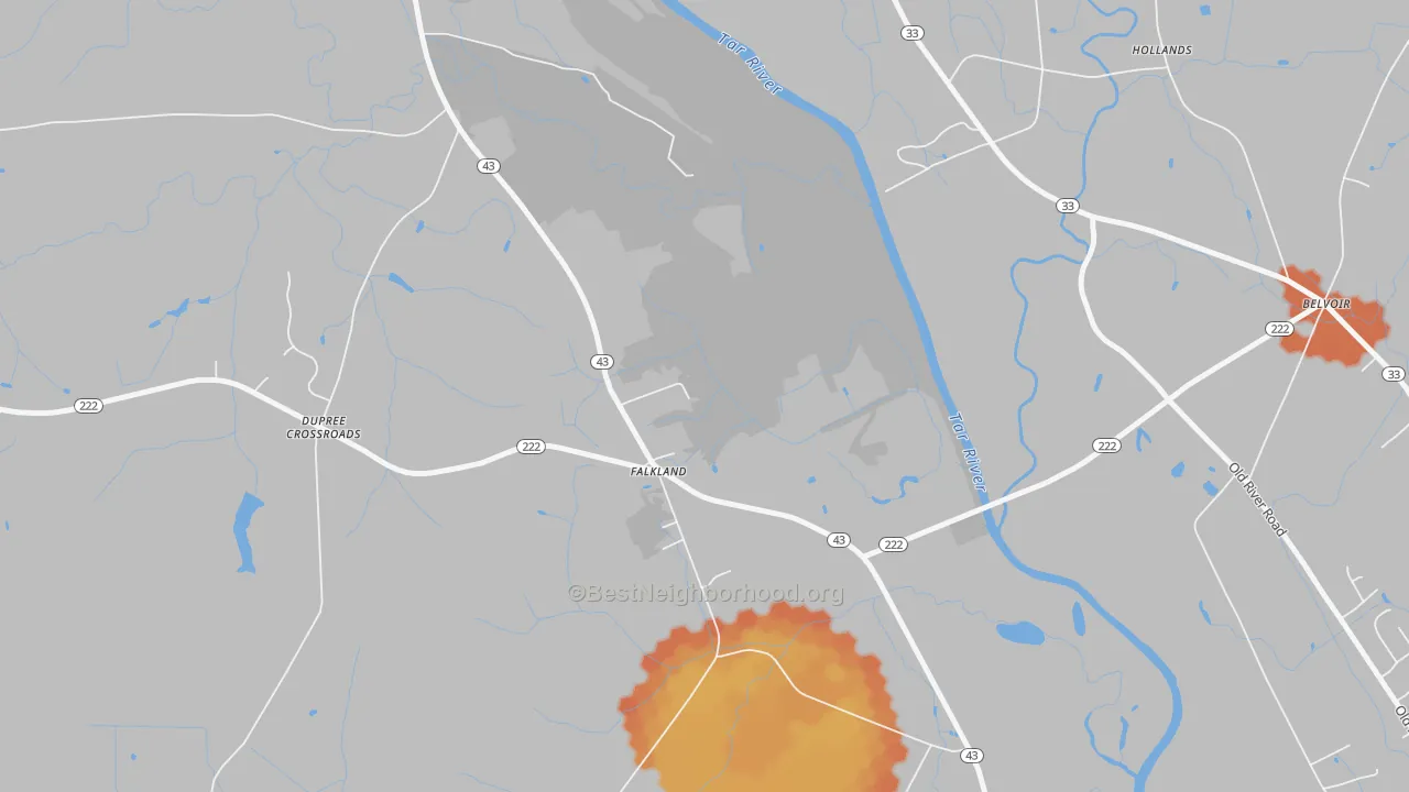 Bike Grade map of 27827, NC