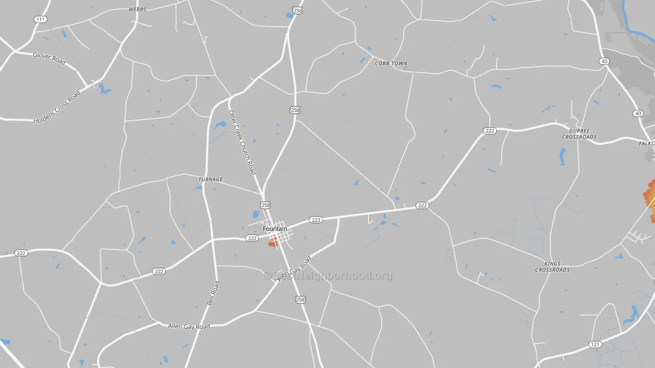 Bike Grade map of 27829, NC