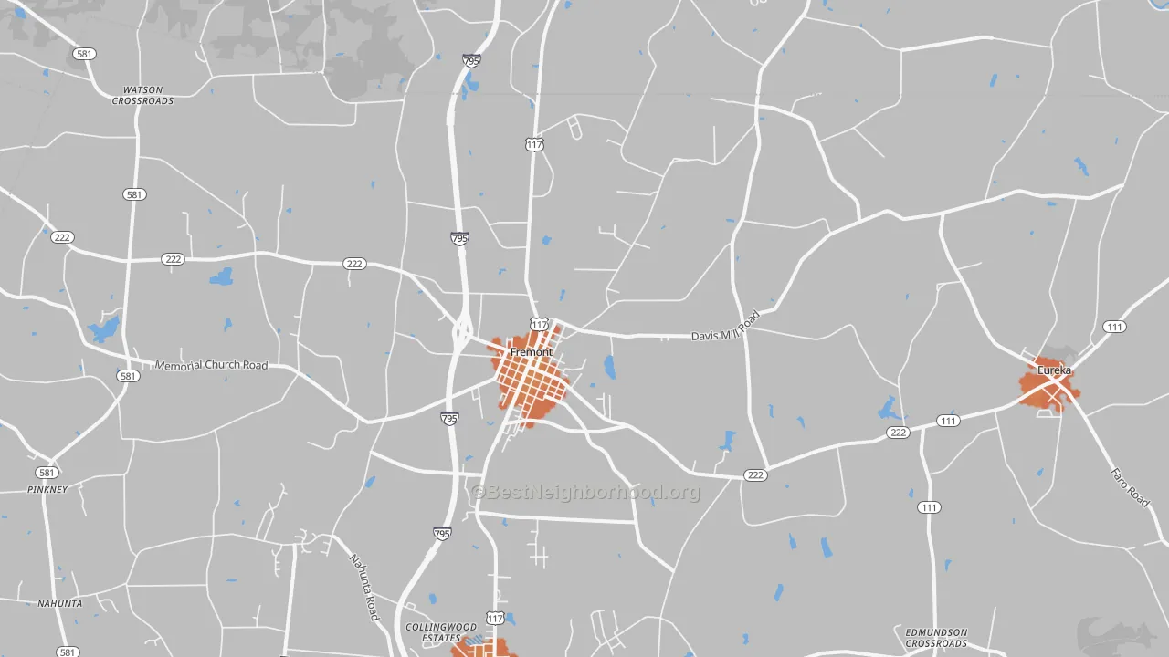 Bike Grade map of 27830, NC