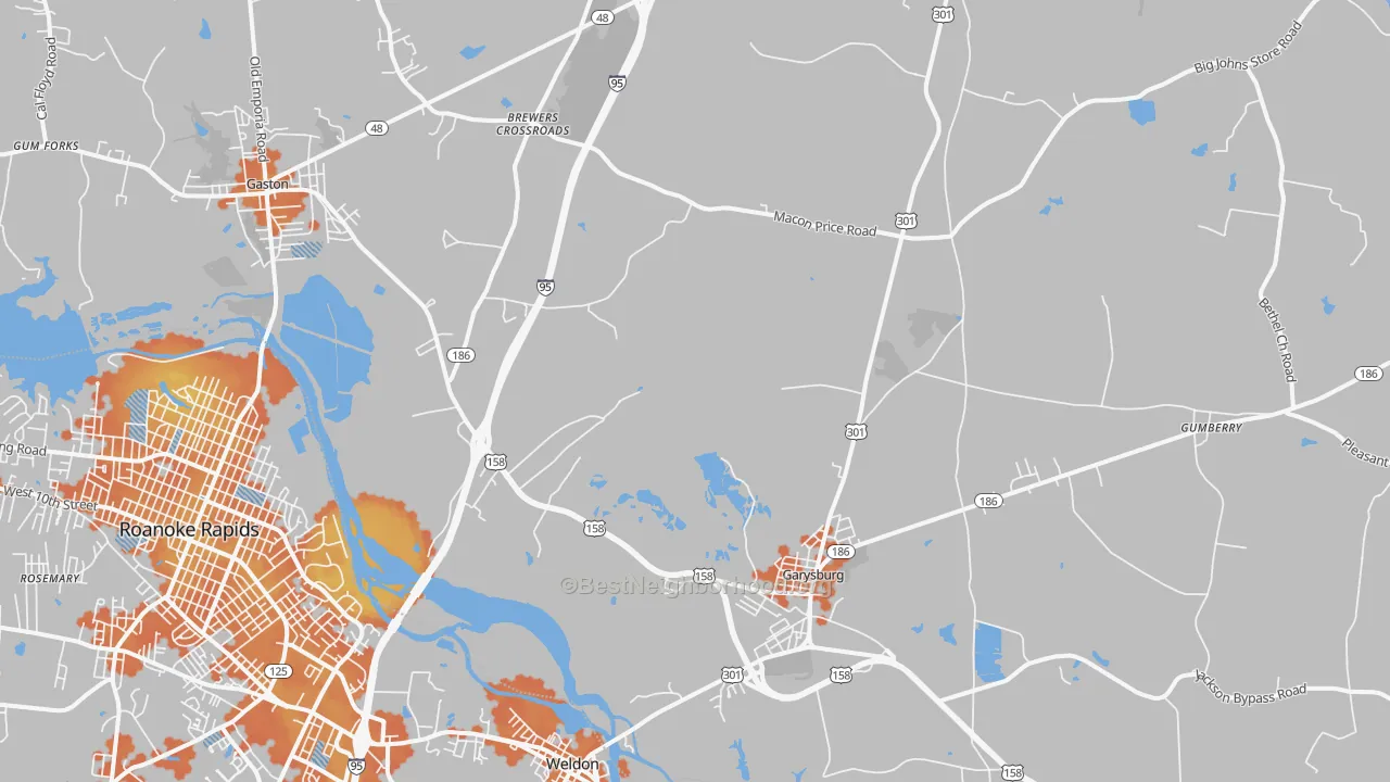 Bike Grade map of 27831, NC