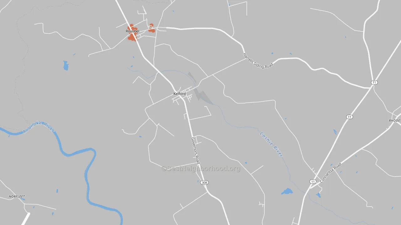 Bike Grade map of 27847, NC