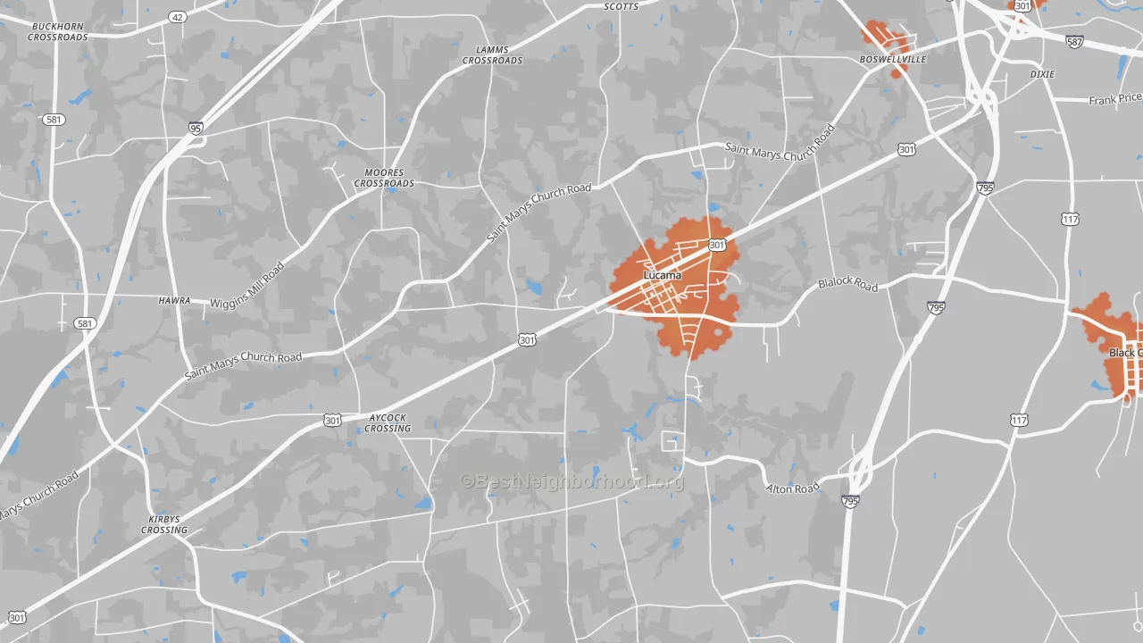 Bike Grade map of 27851, NC