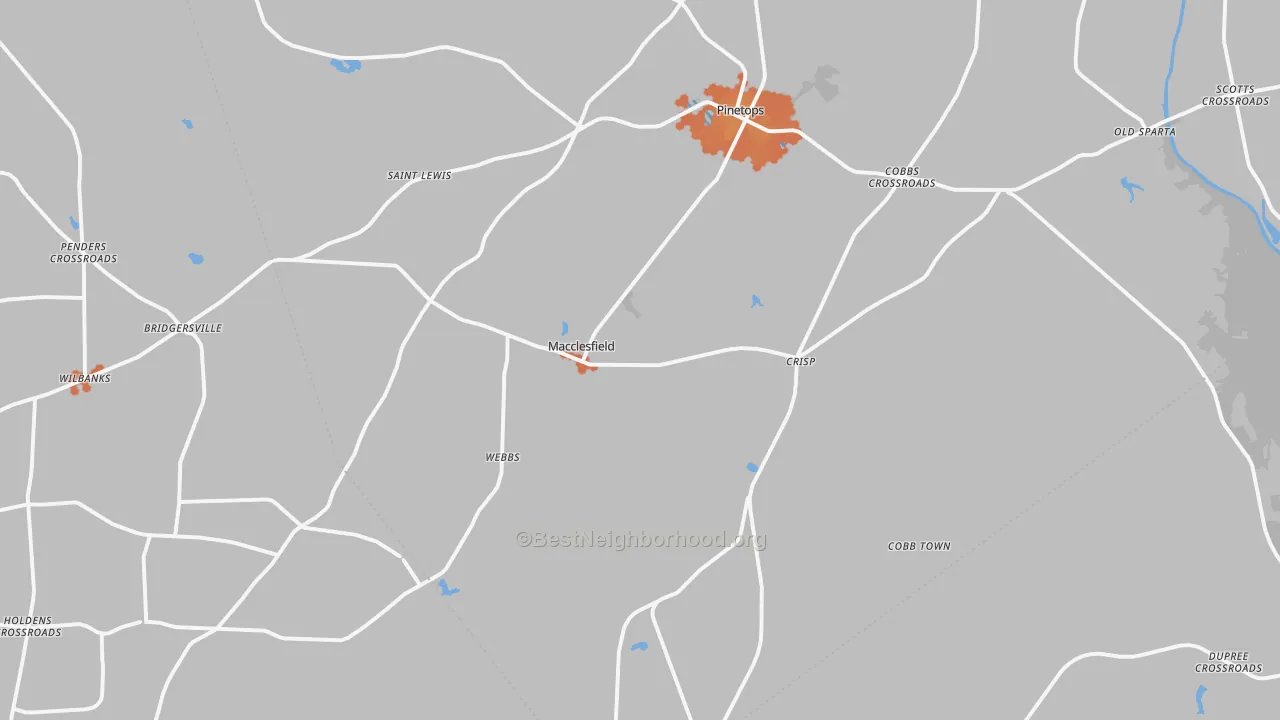 Bike Grade map of 27852, NC