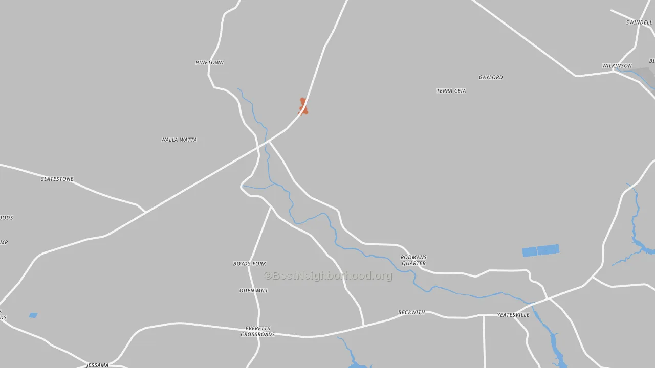 Bike Grade map of 27865, NC