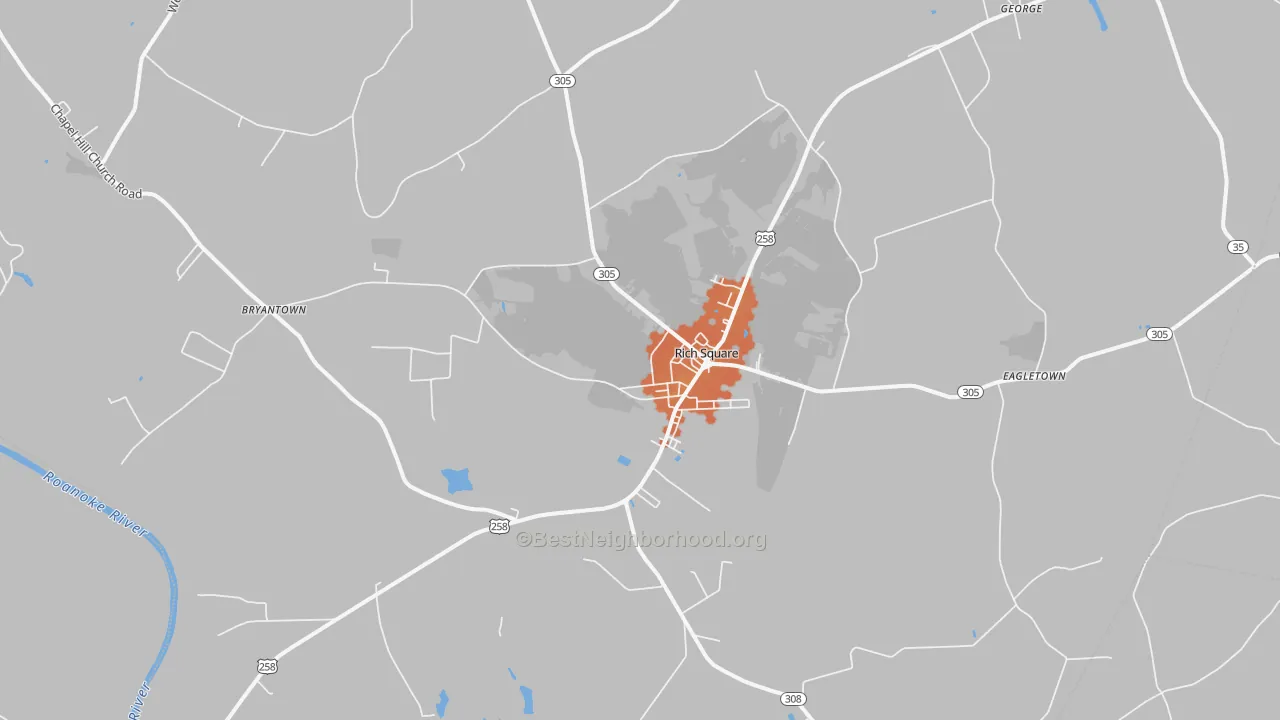 Bike Grade map of 27869, NC