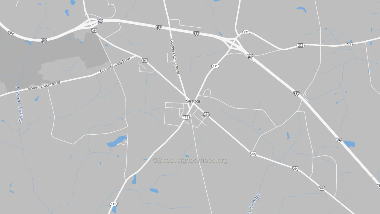 Bike Grade map of 27873, NC