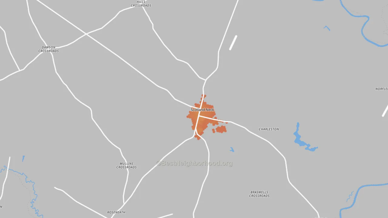 Bike Grade map of 27874, NC