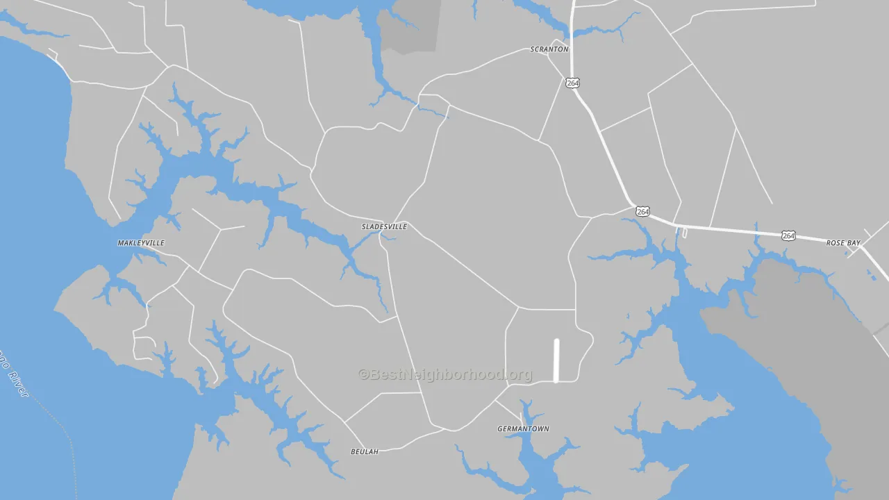Bike Grade map of 27875, NC