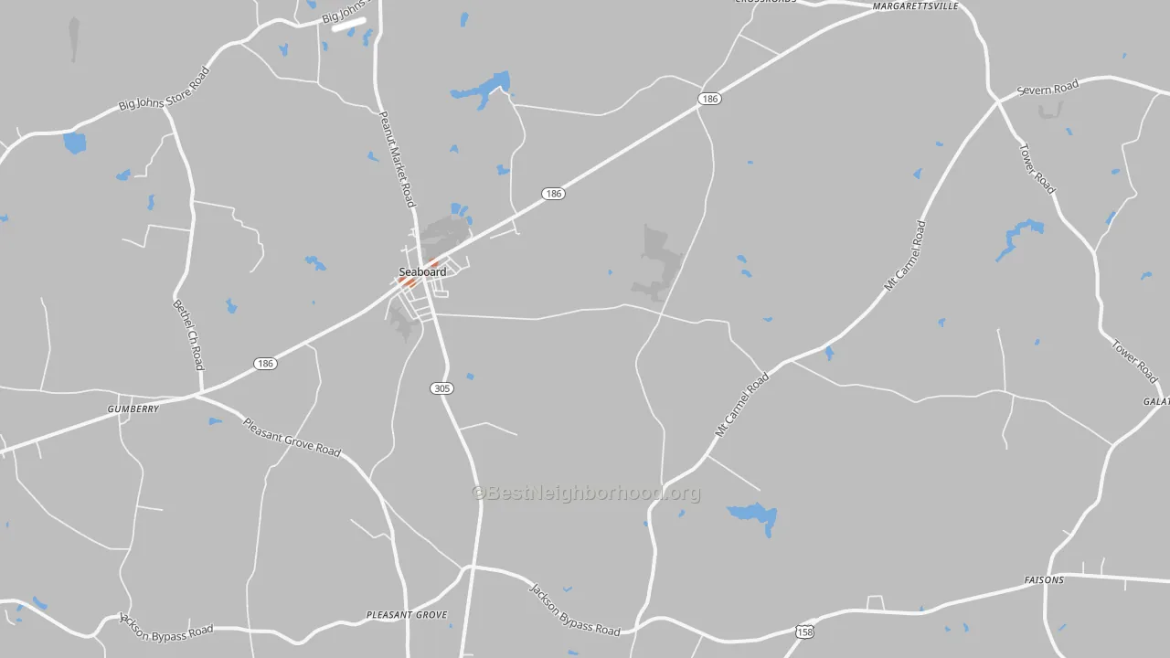 Bike Grade map of 27876, NC