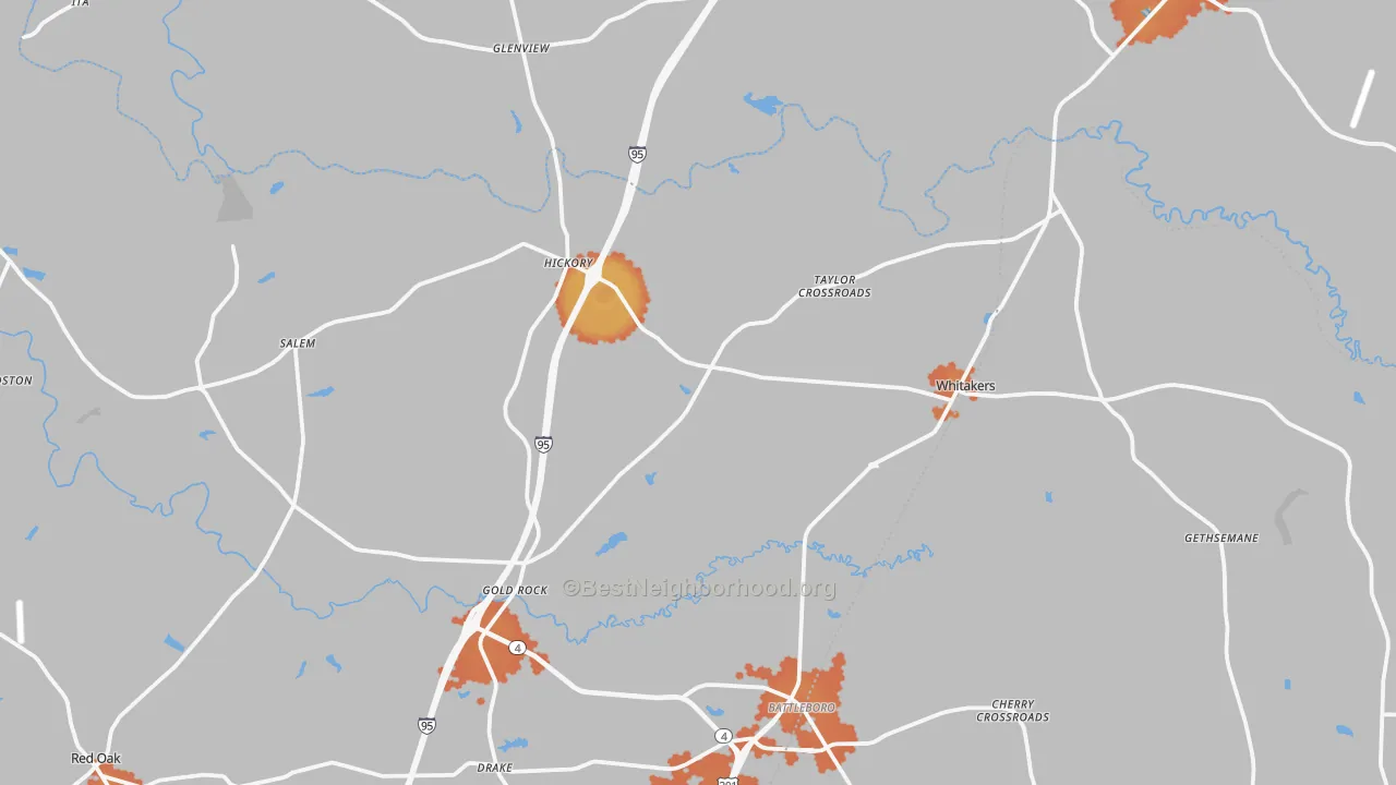 Bike Grade map of 27891, NC