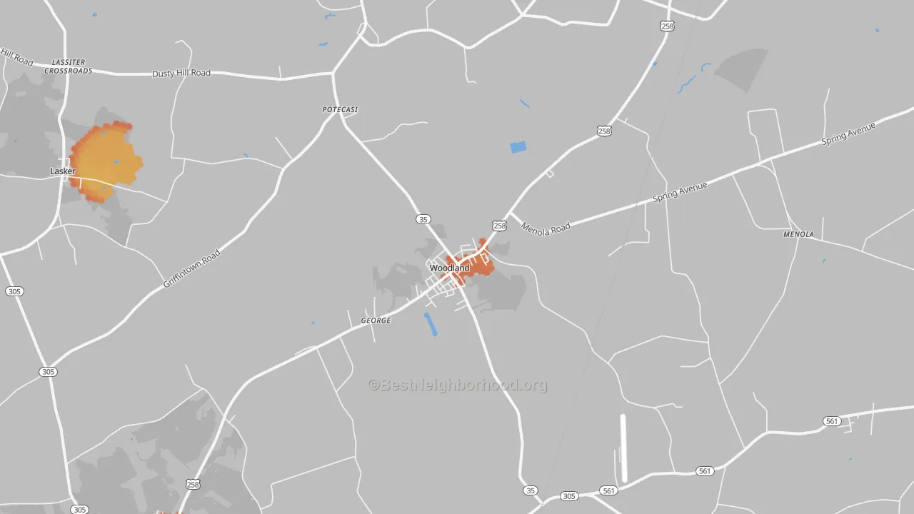 Bike Grade map of 27897, NC