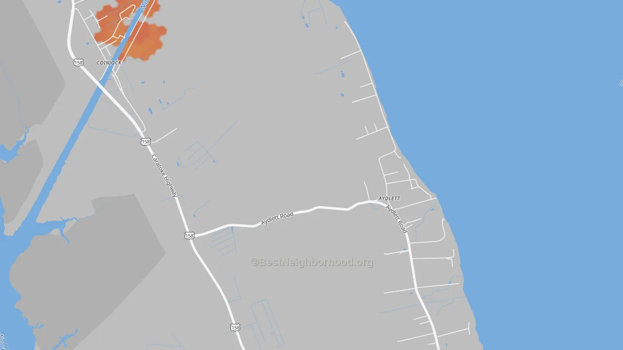 Bike Grade map of 27916, NC