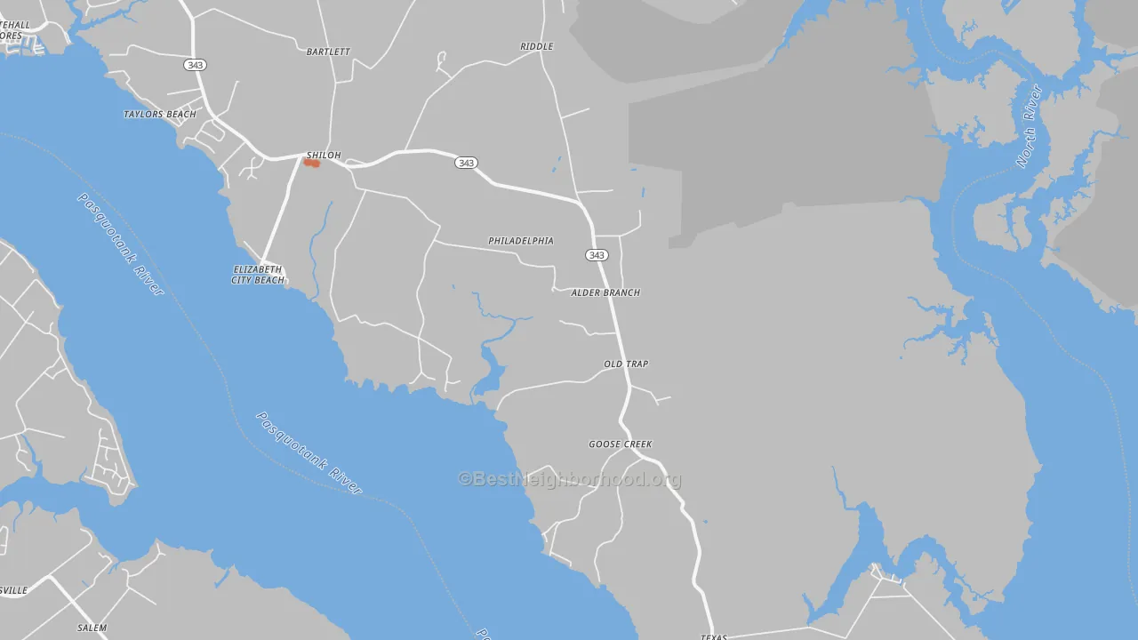 Bike Grade map of 27974, NC