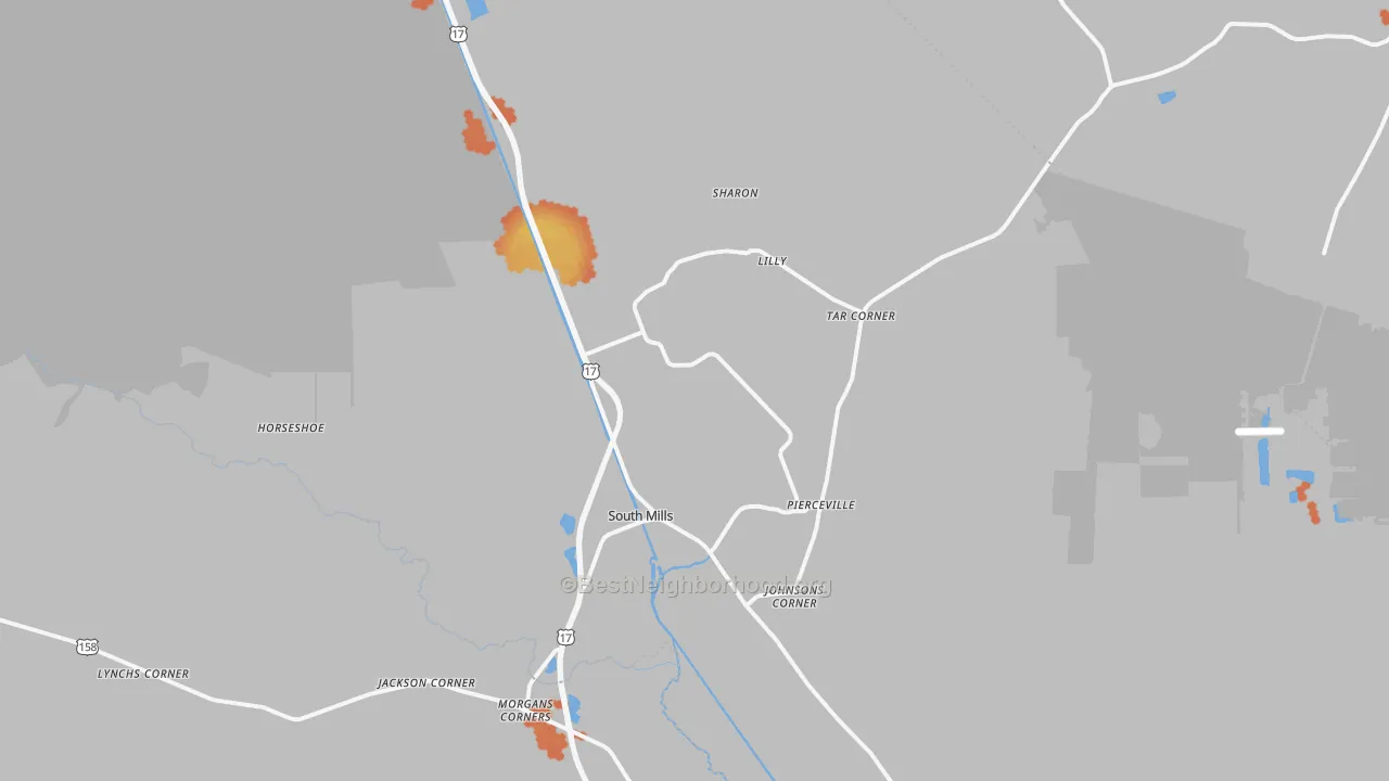 Bike Grade map of 27976, NC