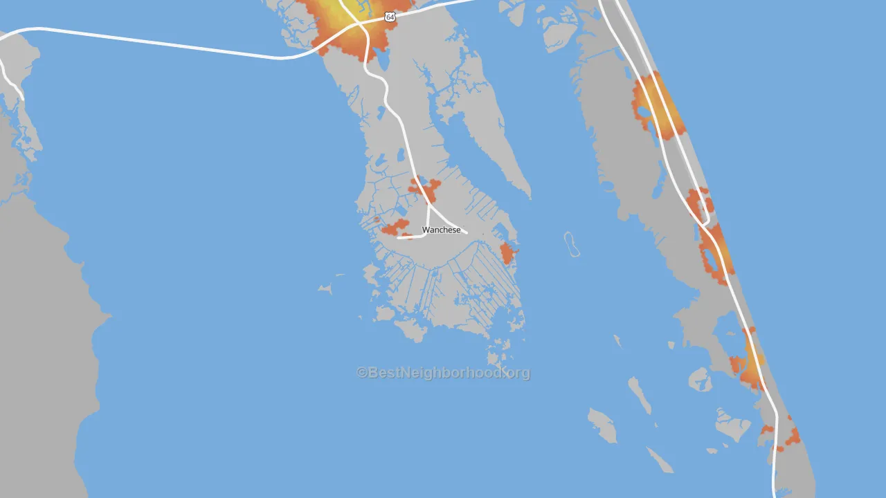 Bike Grade map of 27981, NC