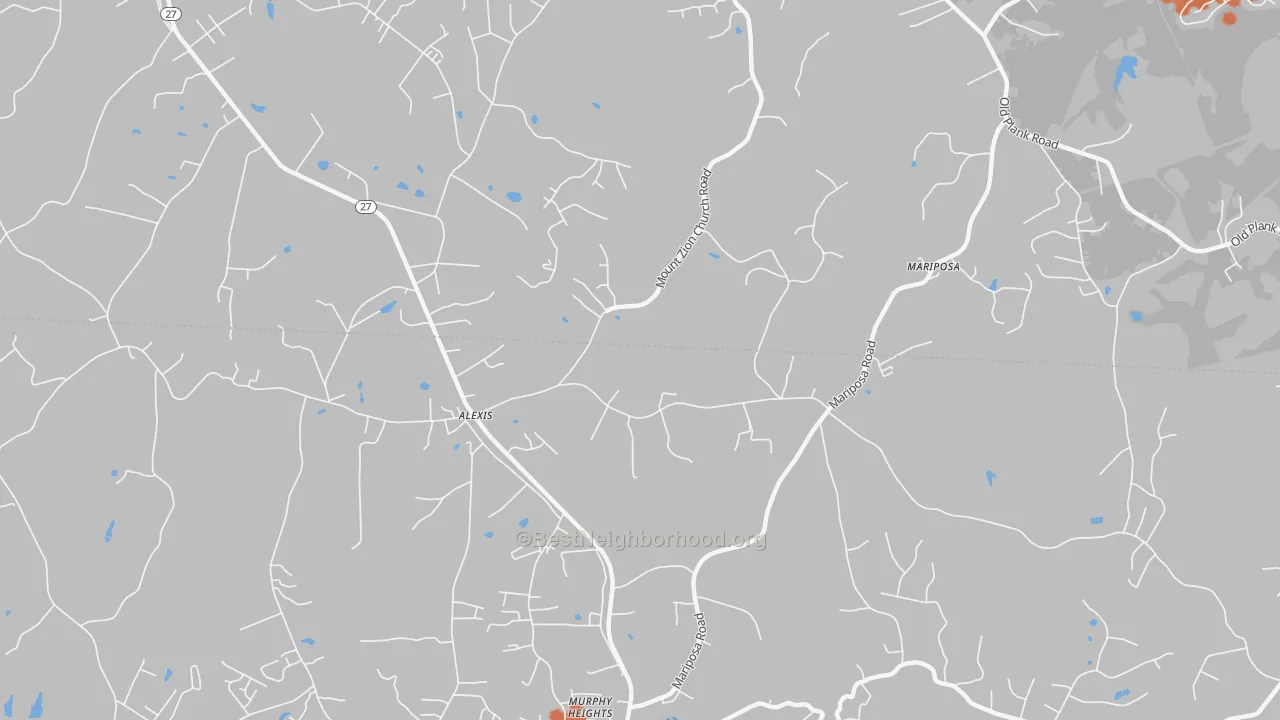 Bike Grade map of 28006, NC