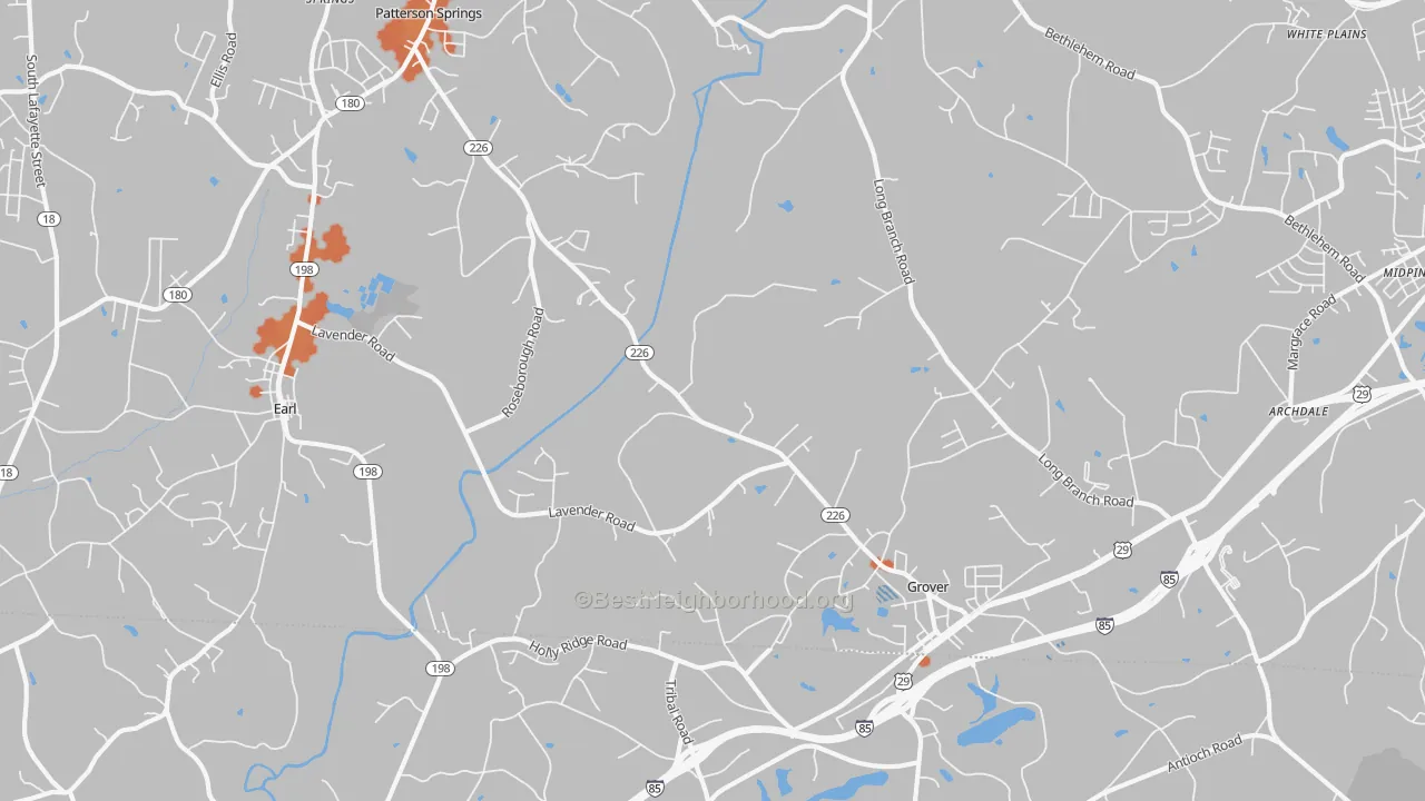 Bike Grade map of 28073, NC