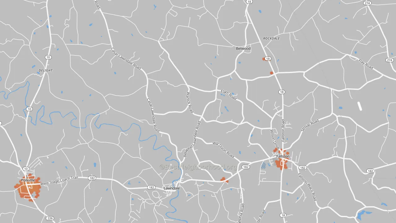 Bike Grade map of 28090, NC