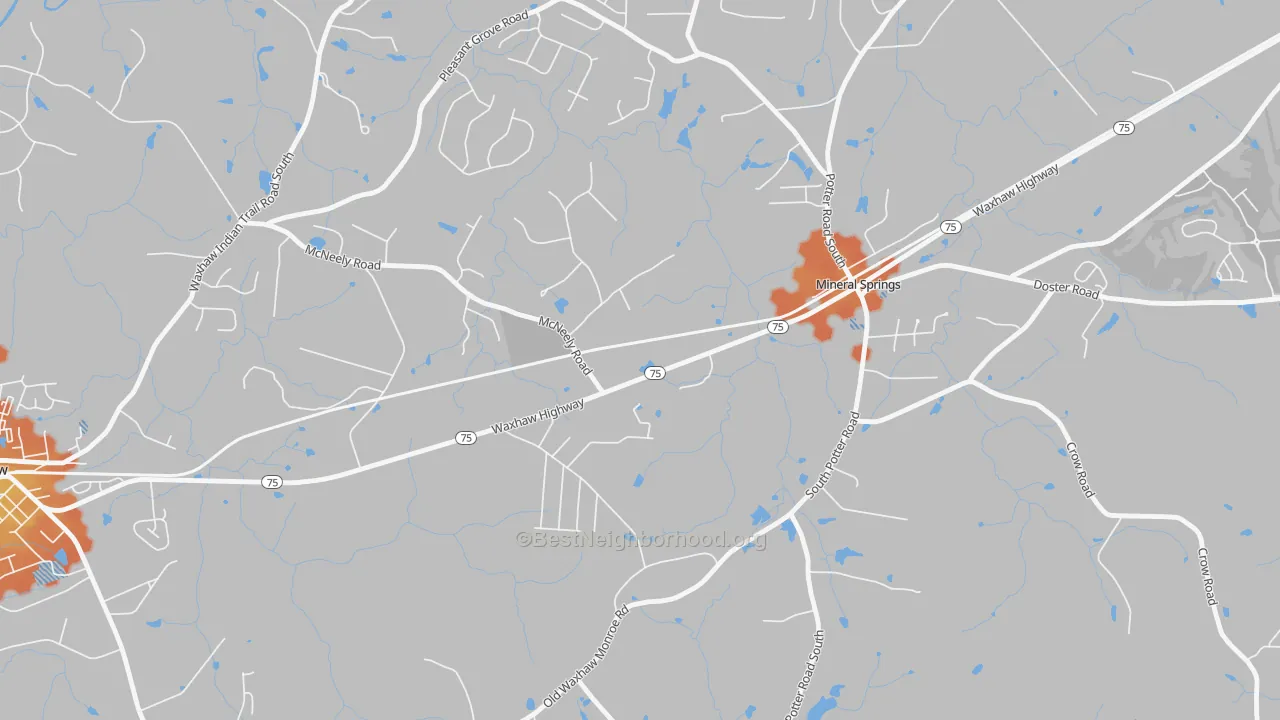 Bike Grade map of 28108, NC