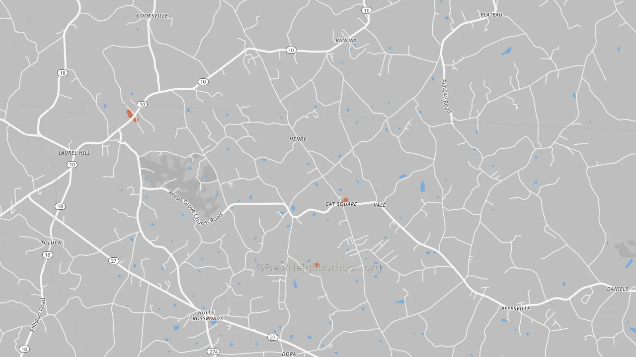 Bike Grade map of 28168, NC