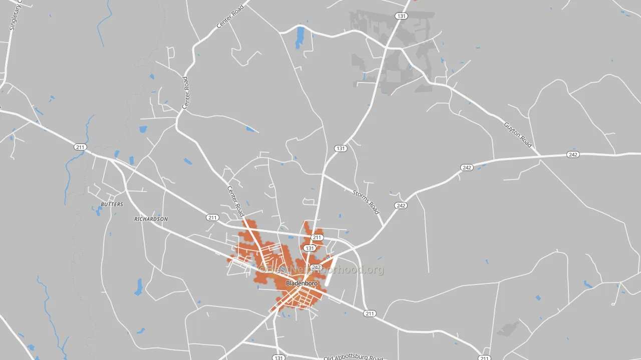 Bike Grade map of 28320, NC