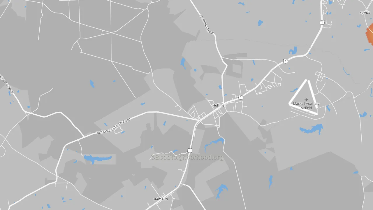 Bike Grade map of 28347, NC