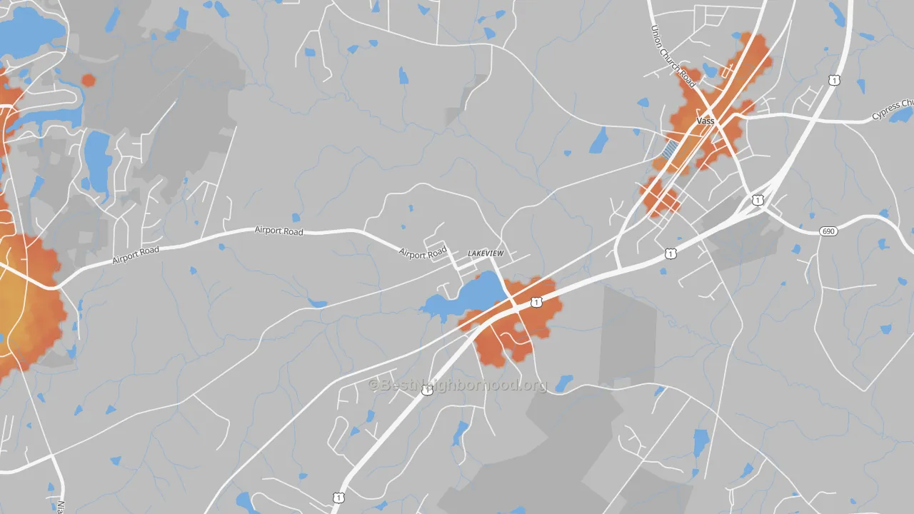 Bike Grade map of 28350, NC