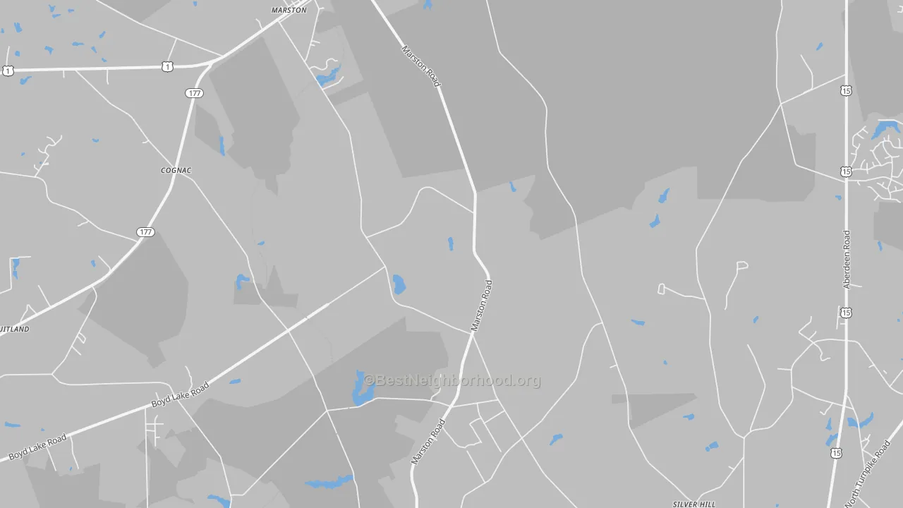 Bike Grade map of 28363, NC