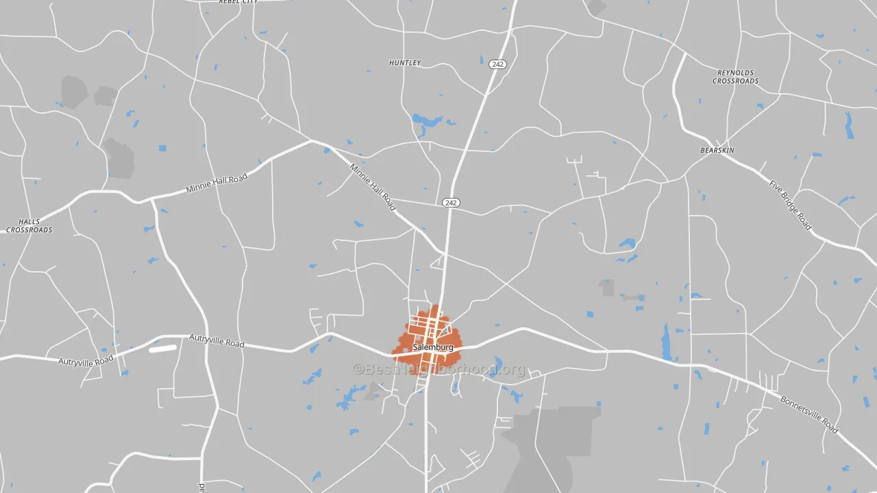 Bike Grade map of 28385, NC