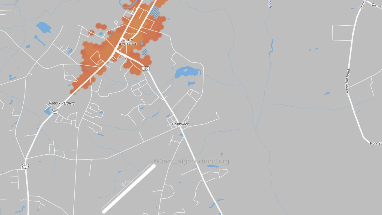Bike Grade map of 28424, NC
