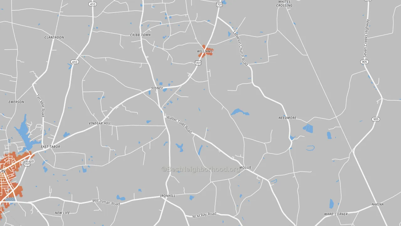 Bike Grade map of 28432, NC